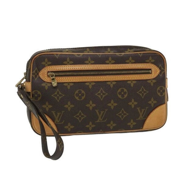 LOUIS VUITTON Monogram Marly Dragonne GM Clutch Bag M51825 LV Auth 57439 - Picture 1 of 14